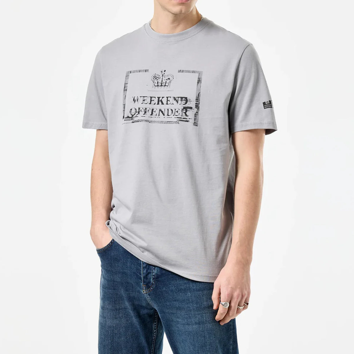 WEEKEND OFFENDER BONPENSIERO SMOKEY GREY GRAPHIC T-SHIRT