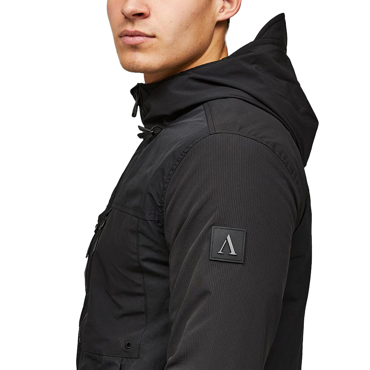 ALESSANDRO ZAVETTI Bonucci Black Windbreaker Jacket