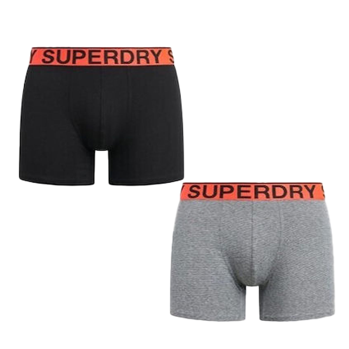 SUPERDRY BOXER DOUBLE PACK BLACK/STRIPE B4E