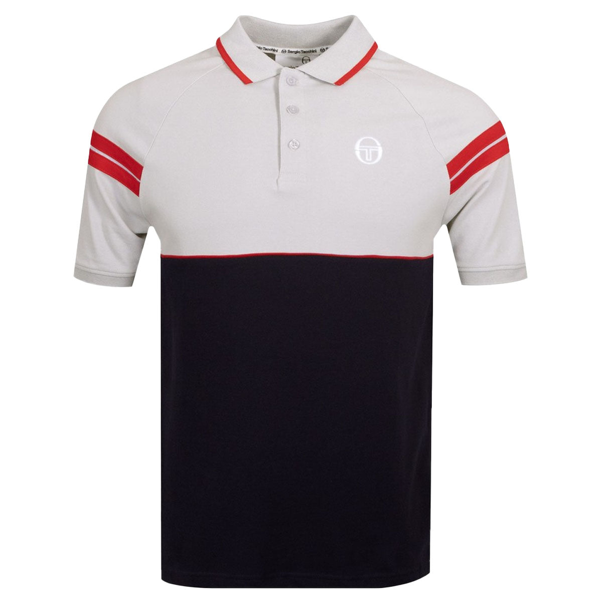 SERGIO TACCHINI CAMBIO HIGH RISE GREY POLO SHIRT