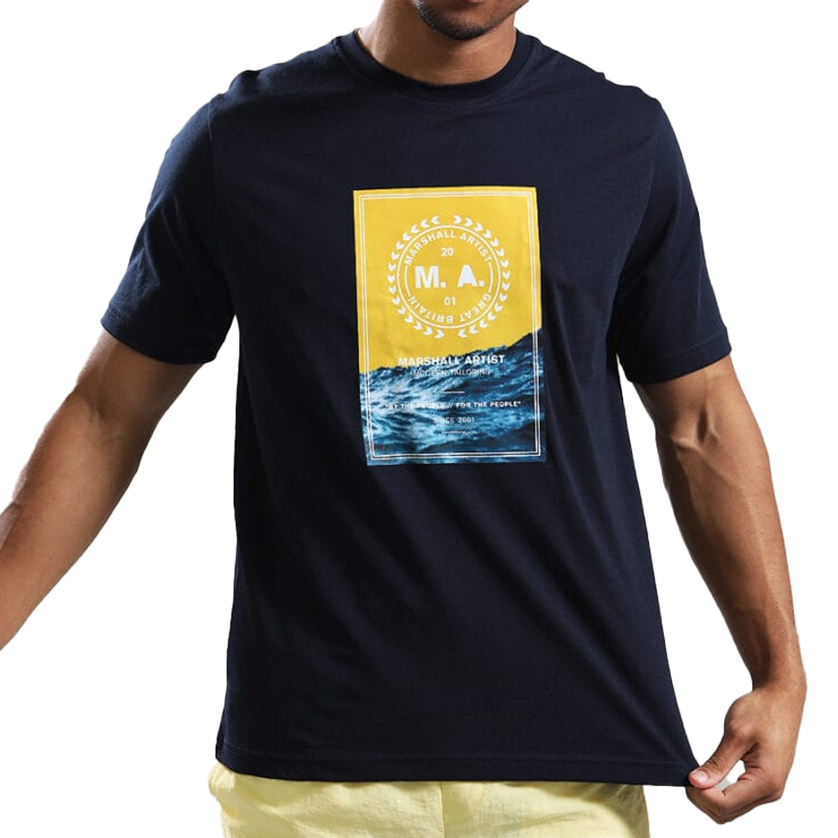 MARSHALL ARTIST CANUTE NAVY T-SHIRT