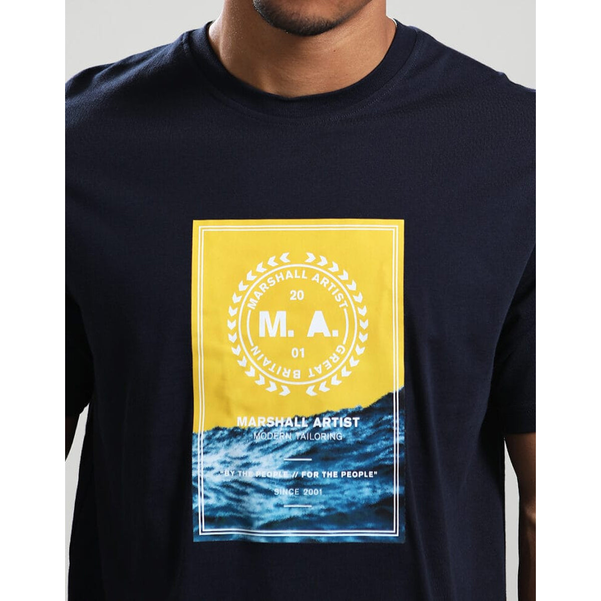 MARSHALL ARTIST CANUTE NAVY T-SHIRT