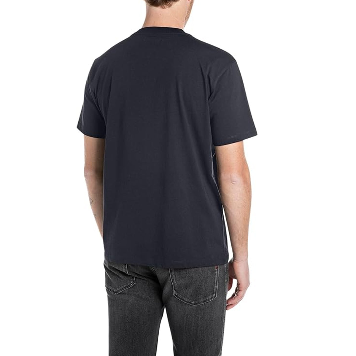 REPLAY Men's Centre Logo Navy T-Shirt M3098 - Navy