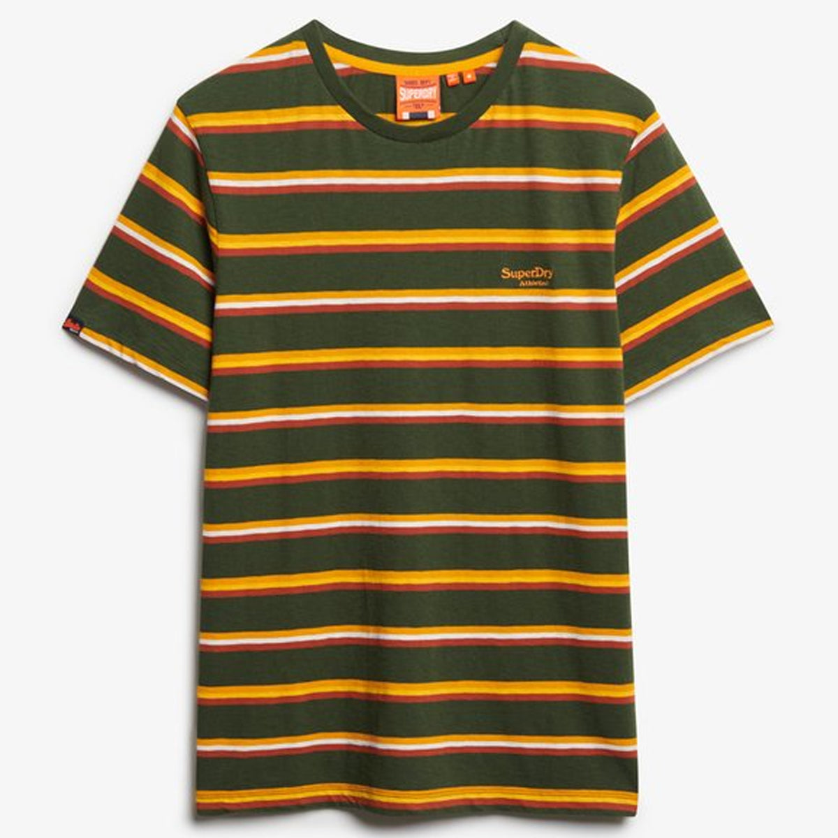 SUPERDRY ESSENTIAL STRIPE T-SHIRT ARMY GREEN F8X