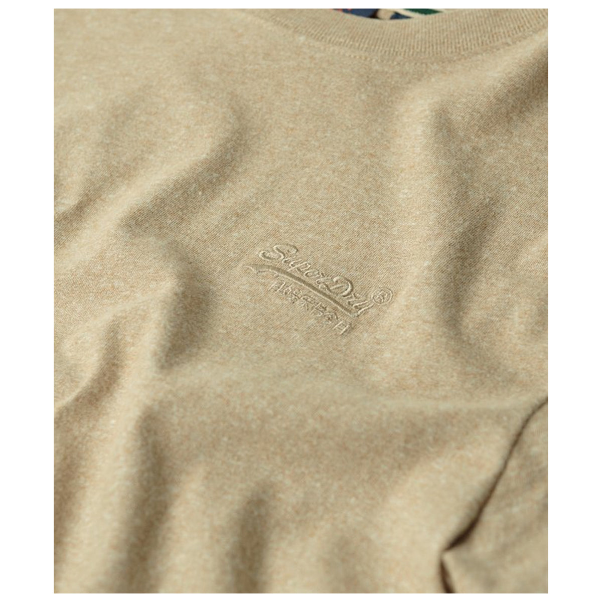 SUPERDRY ESSENTIAL LOGO EMB T-SHIRT TAN FLECK 9XE