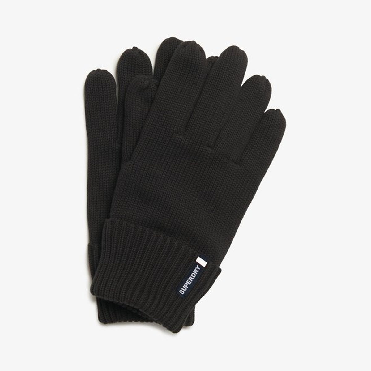 SUPERDRY ESSENTIAL LOGO KNITTED GLOVES BLACK 02A