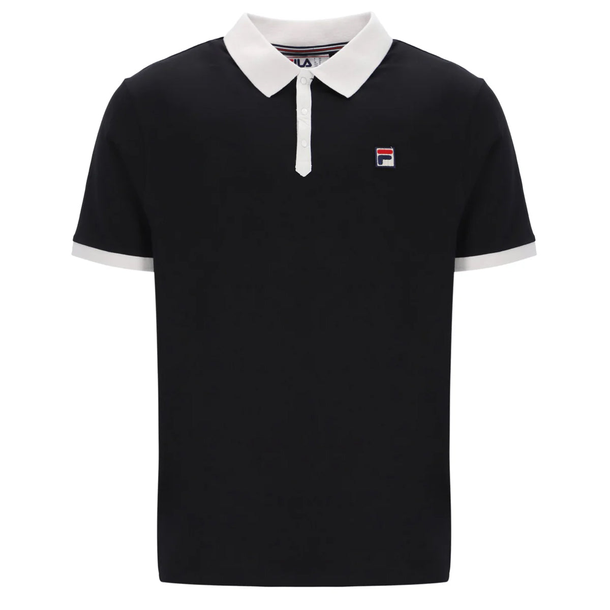 Fila Panatta 2 Short Sleeve Polo T-Shirt Black/Gardenia
