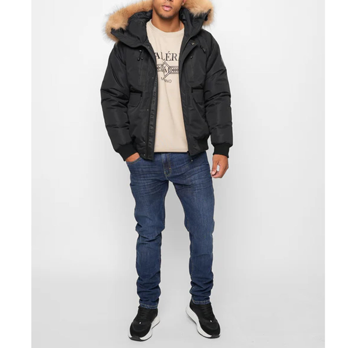 VALERE FLIGHT SHORT BLACK PARKA JACKET
