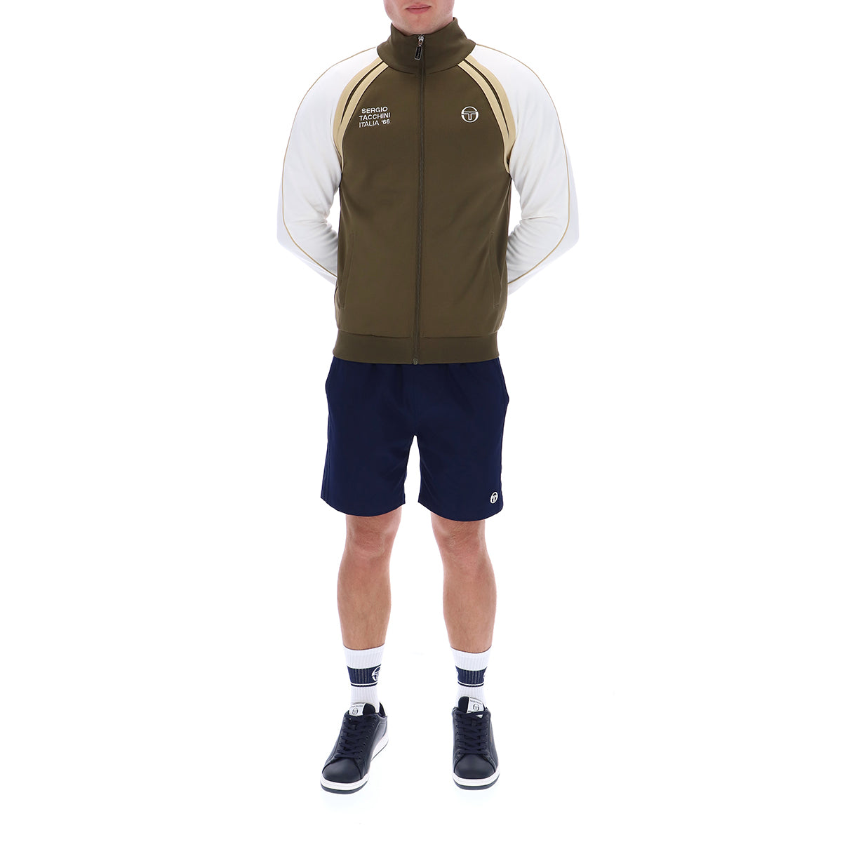 GHIBLI DAVIS TRACK TOP DARK OLIVE/GARDENIA