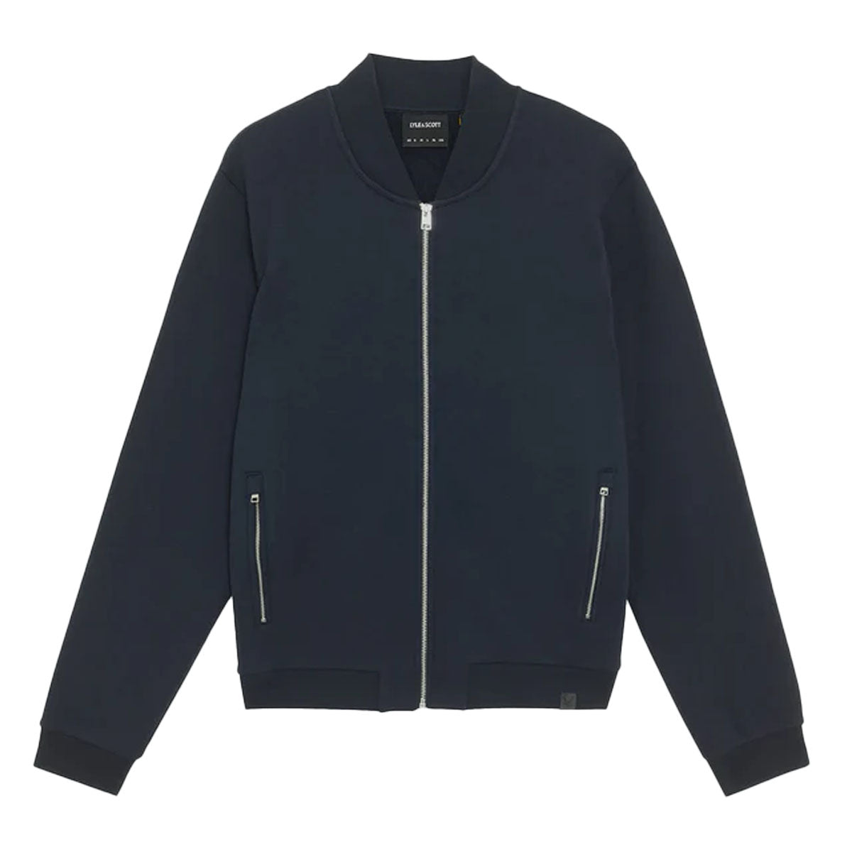 LYLE & SCOTT HALF RAGLAN DARK NAVY JERSEY BOMBER SWEATSHIRT ML2328V