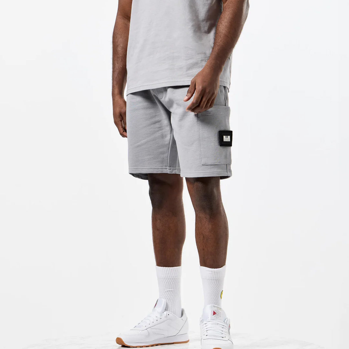 WEEKEND OFFENDER HAWKINS SMOKEY GREY JOGGER SHORTS