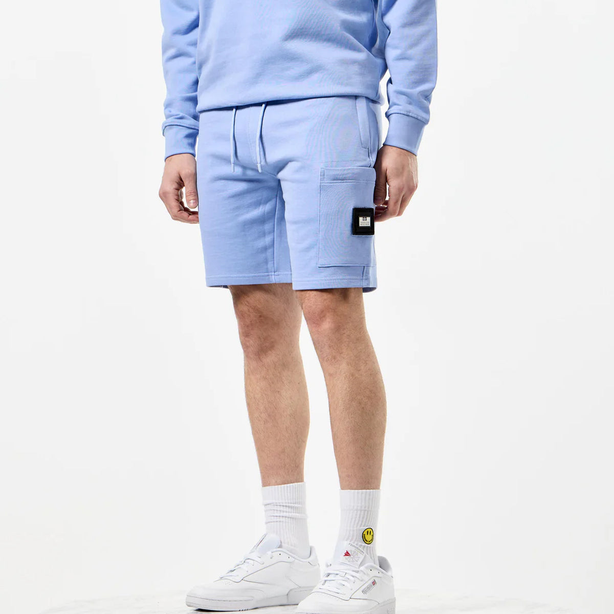 WEEKEND OFFENDER HAWKINS CORNFLOWER BLUE JOGGER SHORTS