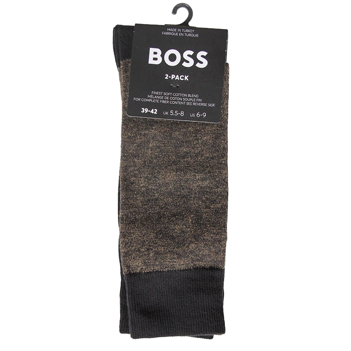 Hugo Boss 2 Pack RS Yarn Effect CC Brown/Black Socks 001 50518531