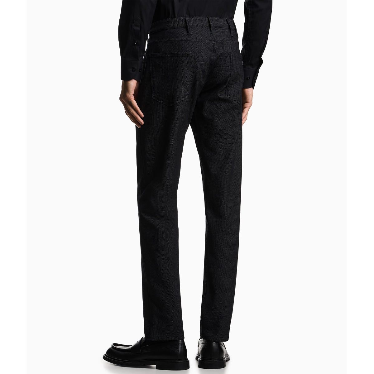 EMPORIO ARMANI J06 1N2NZ SLIM FIT BLACK MICRO DOT JEANS