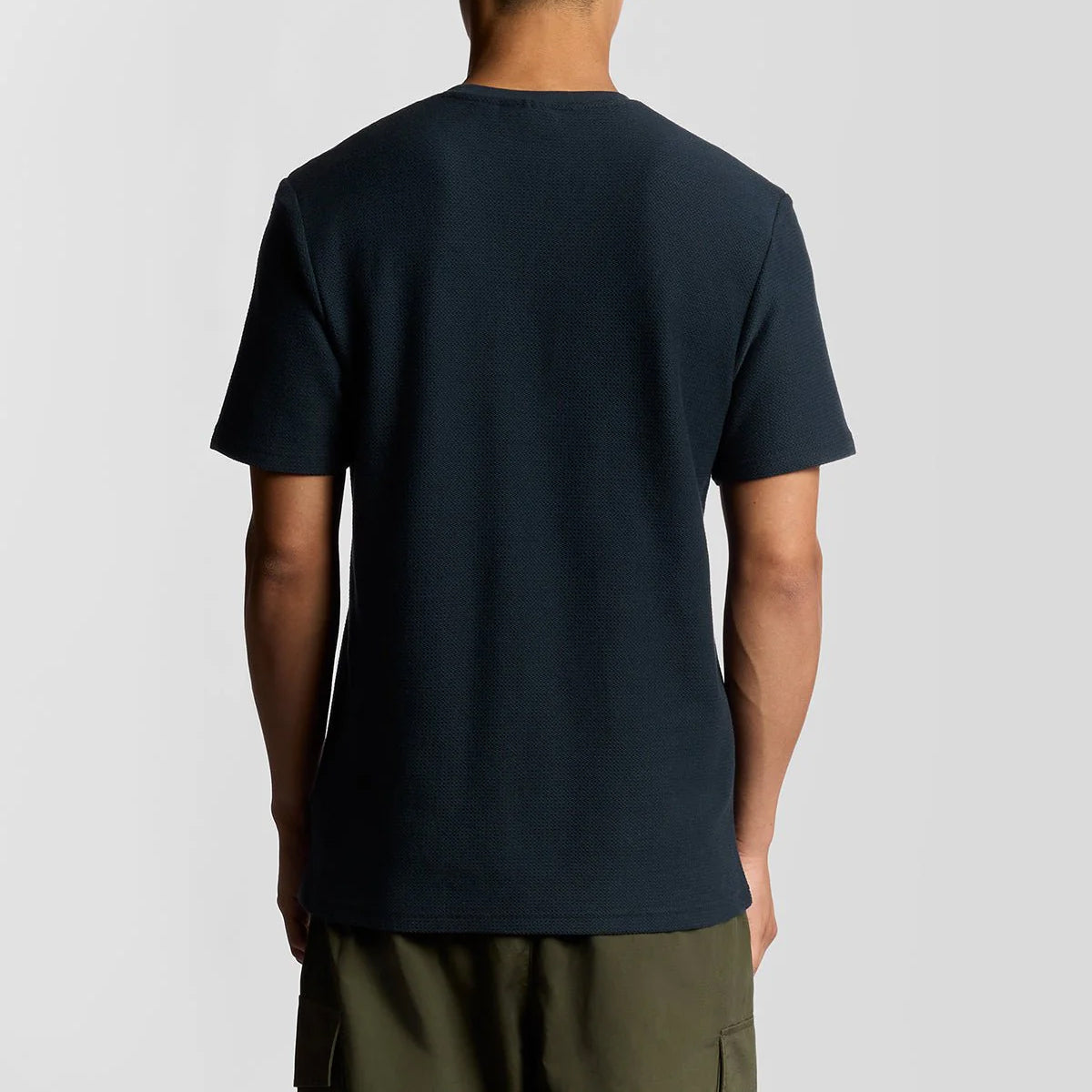 LYLE & SCOTT JACQUARD DOBBY NAVY T-SHIRT TS2325V