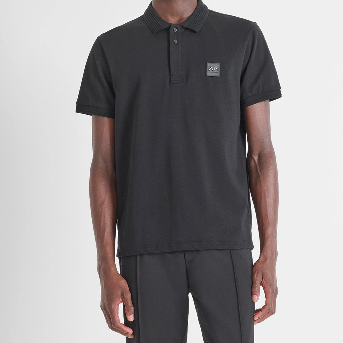 ANTONY MORATO JERSEY BLACK POLO MMKS02577
