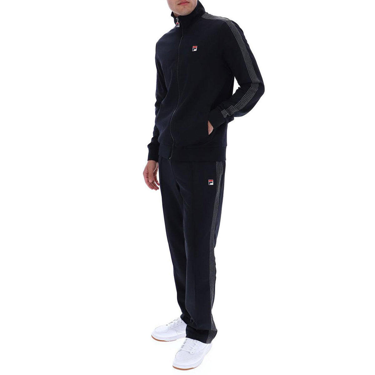 Fila Keith Contrast Stitch Track Top Black/Cream