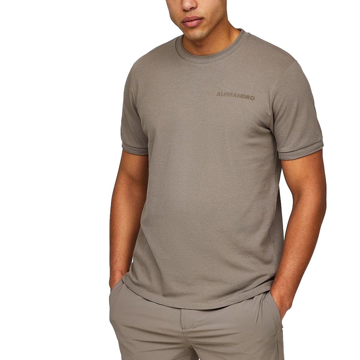 ALESSANDRO ZAVETTI Marchiano Pique Mushroom T-Shirt