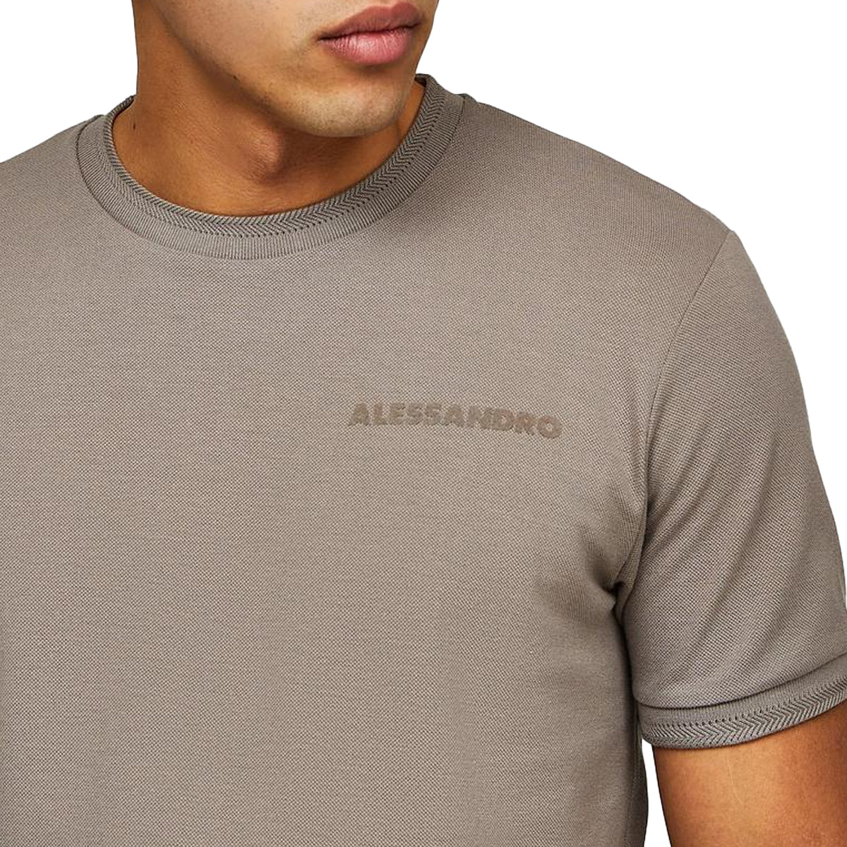ALESSANDRO ZAVETTI Marchiano Pique Mushroom T-Shirt