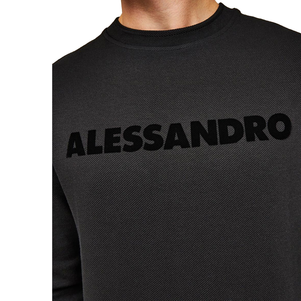 ALESSANDRO ZAVETTI Marconi Crew Black Sweatshirt