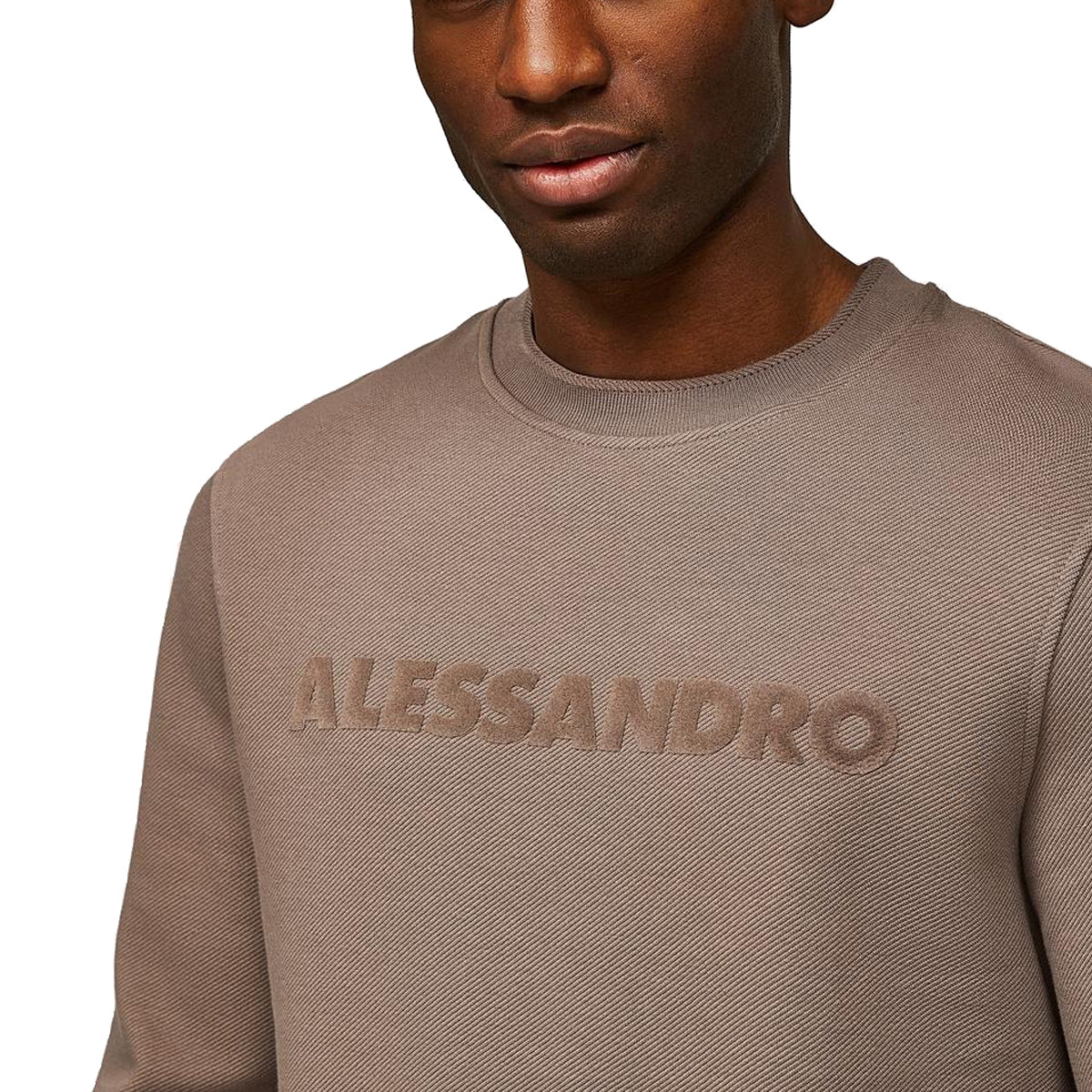 ALESSANDRO ZAVETTI Marconi Crew Mushroom Sweatshirt