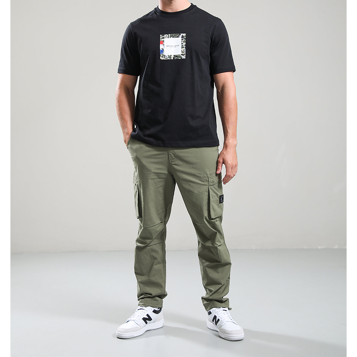 MARSHALL ARTIST ADORED BOX LOGO BLACK T-SHIRT