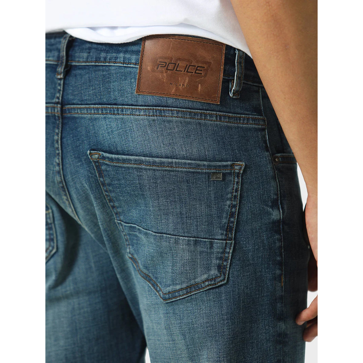 883 POLICE MATTIA 949 STONEWASH BLUE REGULAR FIT JEANS