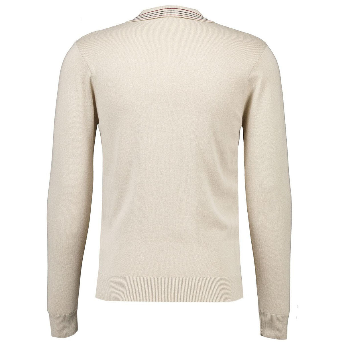 GABICCI MILTON LINEN BEIGE COLLAR TEXTURED KNIT JUMPER