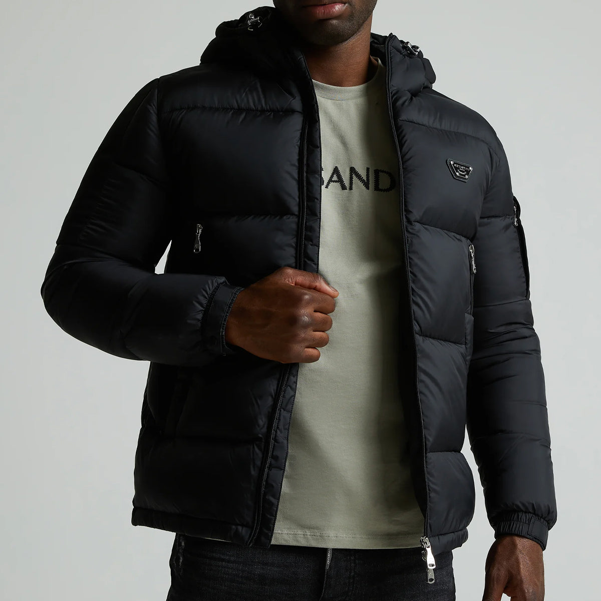 ALESSANDRO ZAVETTI NEVORI BLACK PUFFER JACKET