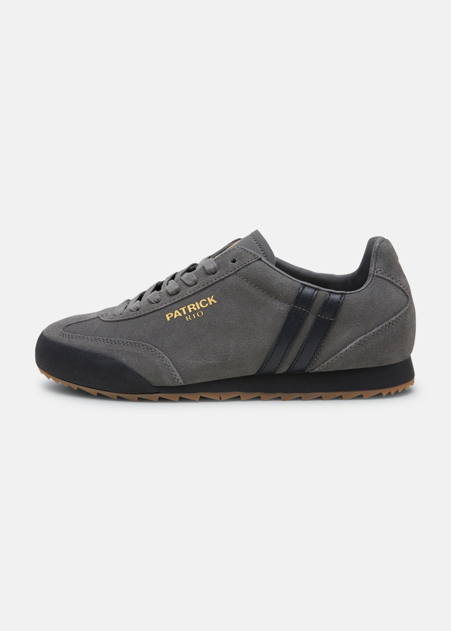 PATRICK RIO RUNNER TRAINERS CHARCOAL/BLACK