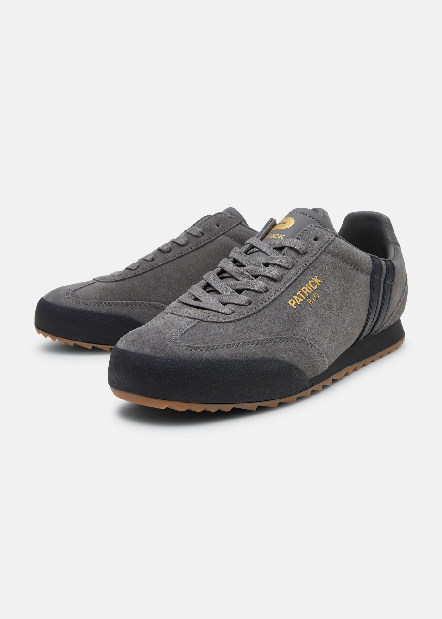PATRICK RIO RUNNER TRAINERS CHARCOAL/BLACK