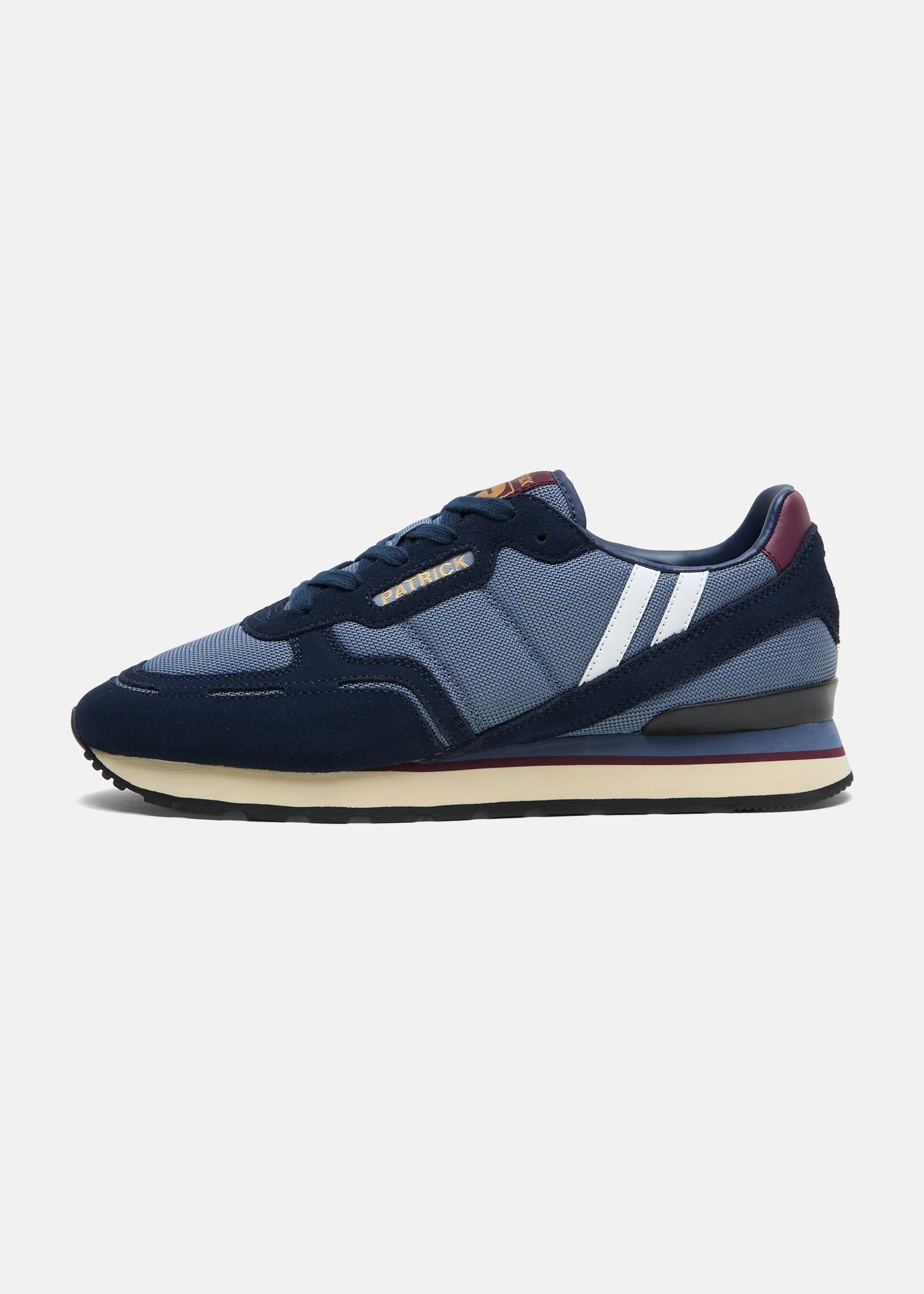 PATRICK BRONBY RUNNER TRAINERS NAVY/BLUE/BURGUNDY