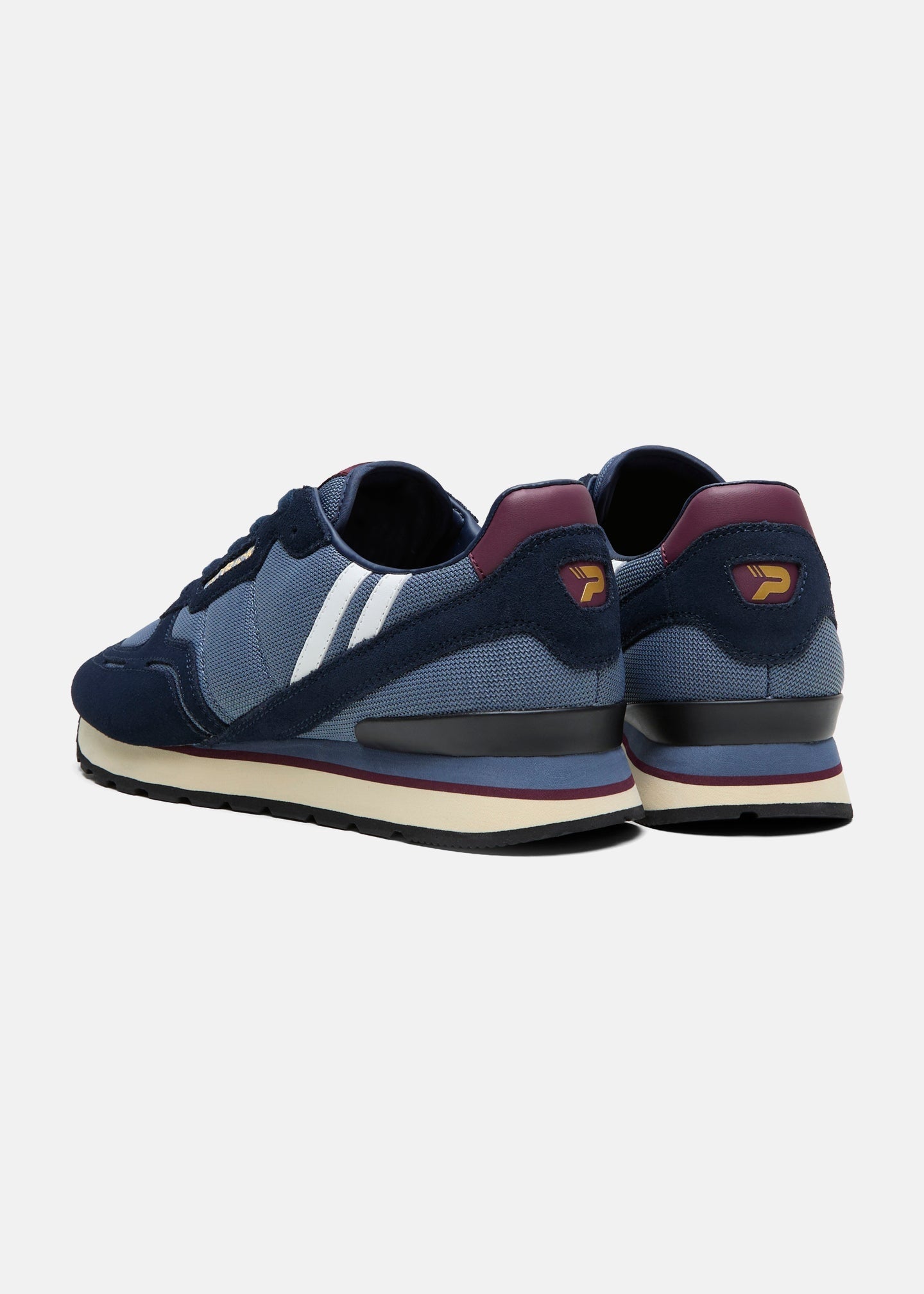 PATRICK BRONBY RUNNER TRAINERS NAVY/BLUE/BURGUNDY