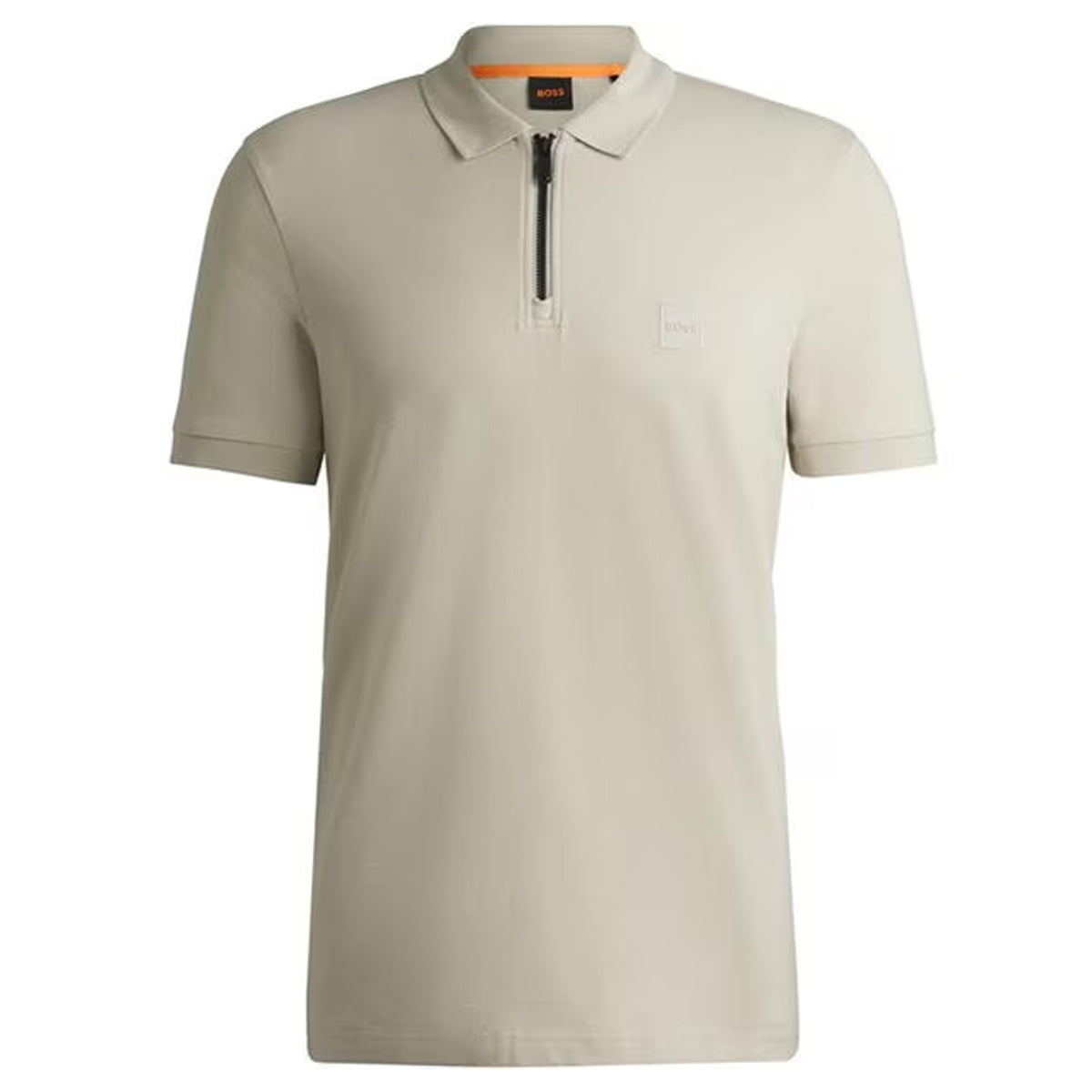 Hugo Boss Men's Passerzip Pique Putty Polo 50537507