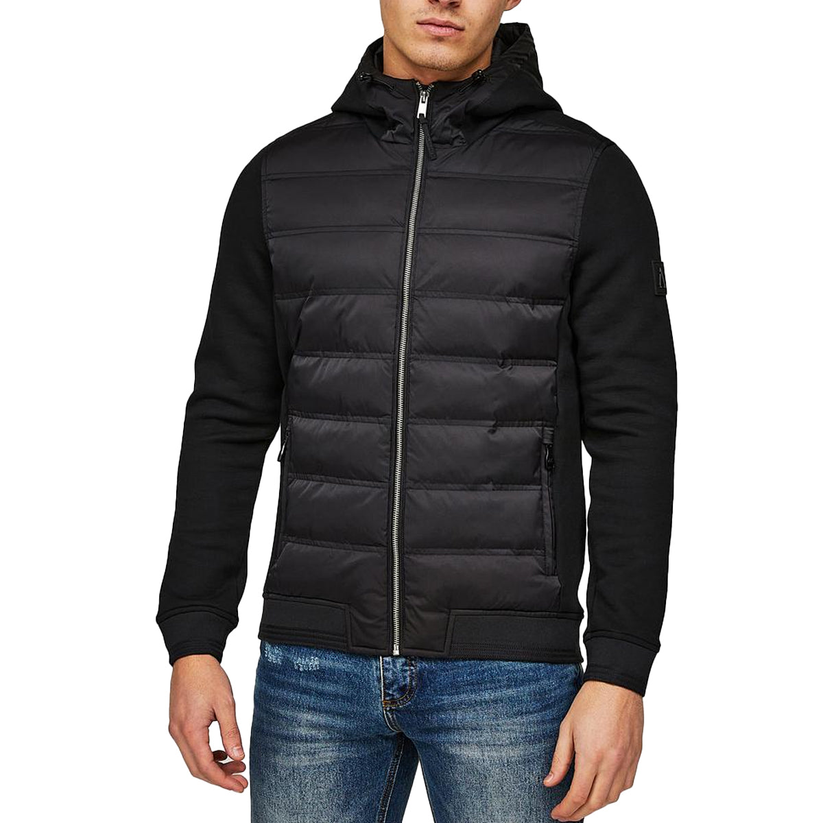 ALESSANDRO ZAVETTI Petrelli 3.0 Black Quilted Hooded Hybrid Jacket