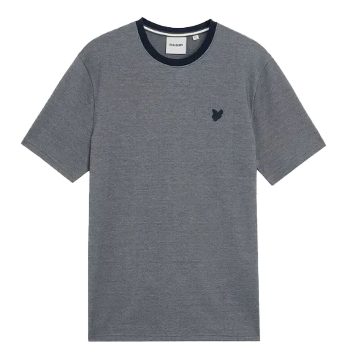 LYLE & SCOTT PIQUE INTERLOCK CHAMBRAY BLUE T-SHIRT TS2342V