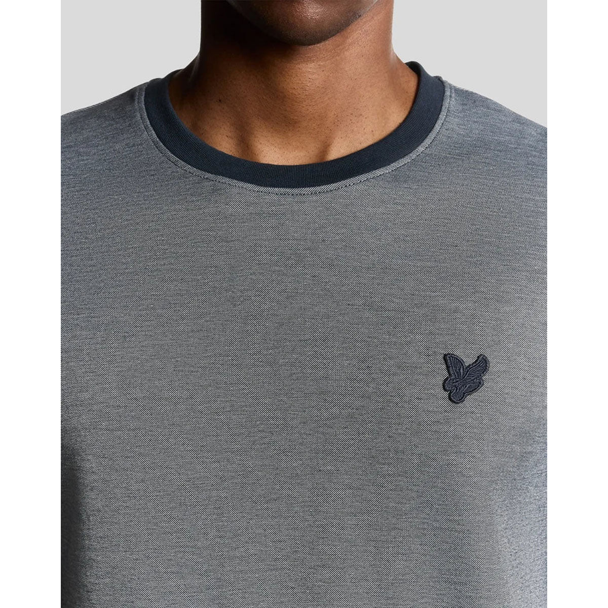 LYLE & SCOTT PIQUE INTERLOCK CHAMBRAY BLUE T-SHIRT TS2342V