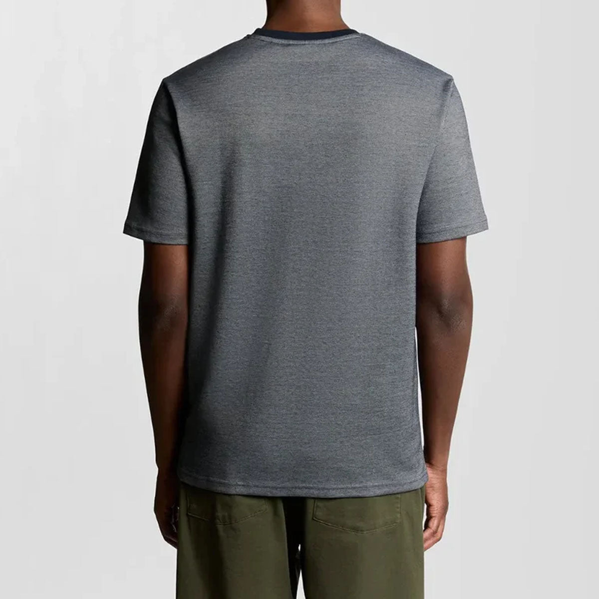 LYLE & SCOTT PIQUE INTERLOCK CHAMBRAY BLUE T-SHIRT TS2342V