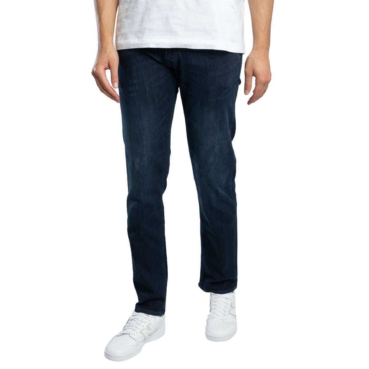 REPLAY POWERSTRETCH GROVER STRAIGHT FIT BLUE JEANS MA972Z