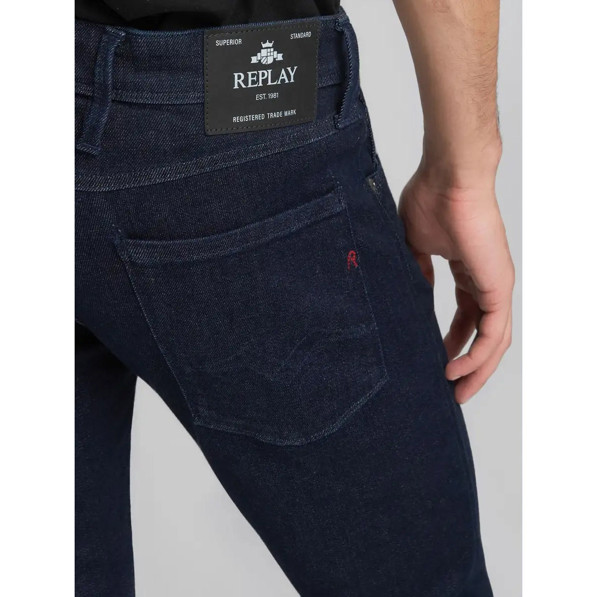 REPLAY POWERSTRETCH ANBASS SLIM FIT INDIGO BLUE JEANS M914Y 261 C07