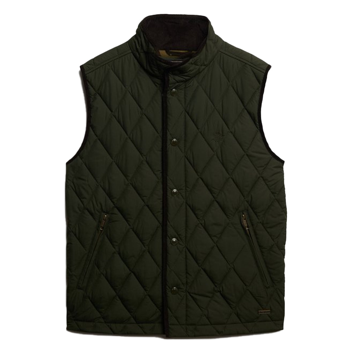 SUPERDRY QUILTED ESTATE OLIVE GREEN GILET