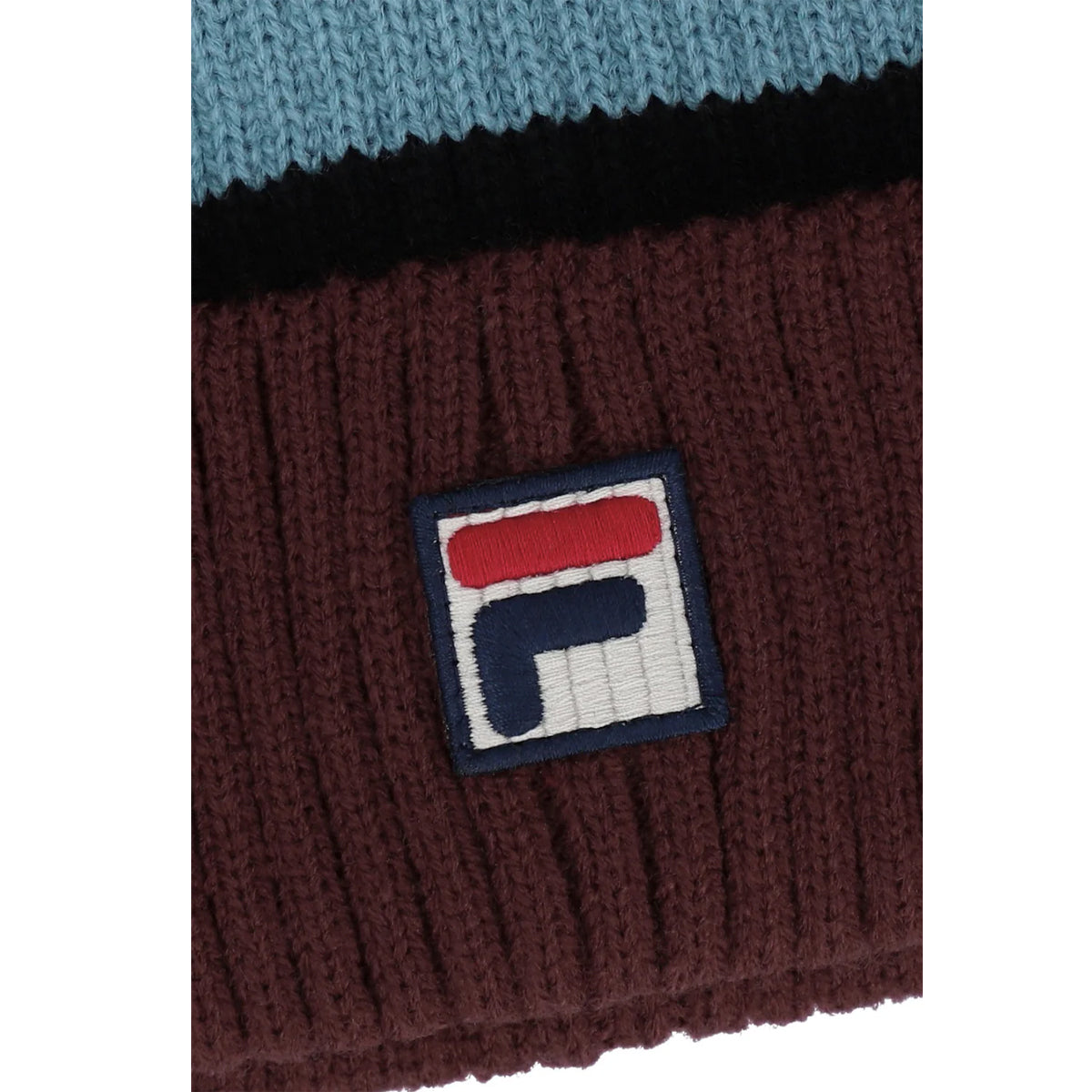 FILA RENARD POM TURN UP BEANIE BURGUNDY