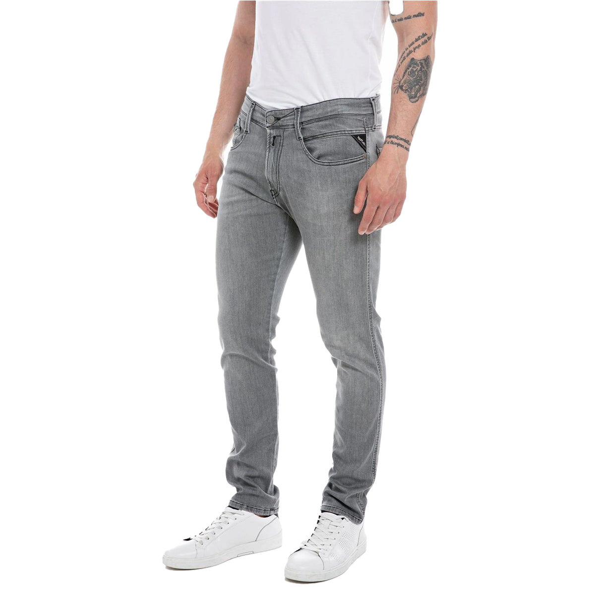 Replay Anbass Power Stretch Grey Denim Jeans M914 103 C35 096