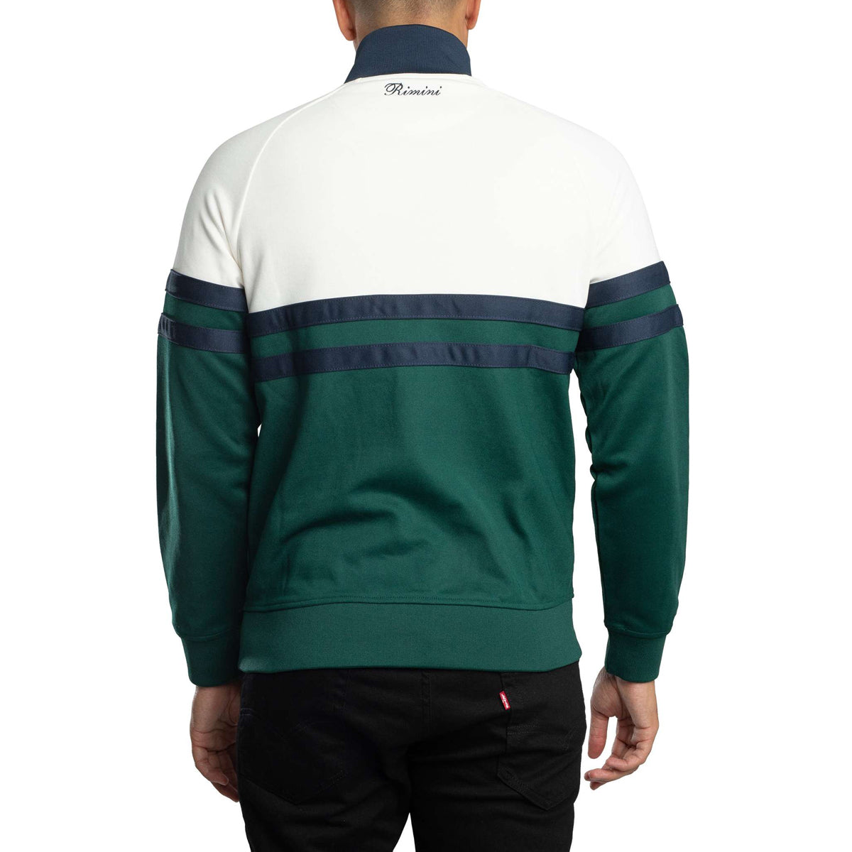 ELLESSE RIMINI TRACK JACKET OFF WHITE/DARK GREEN