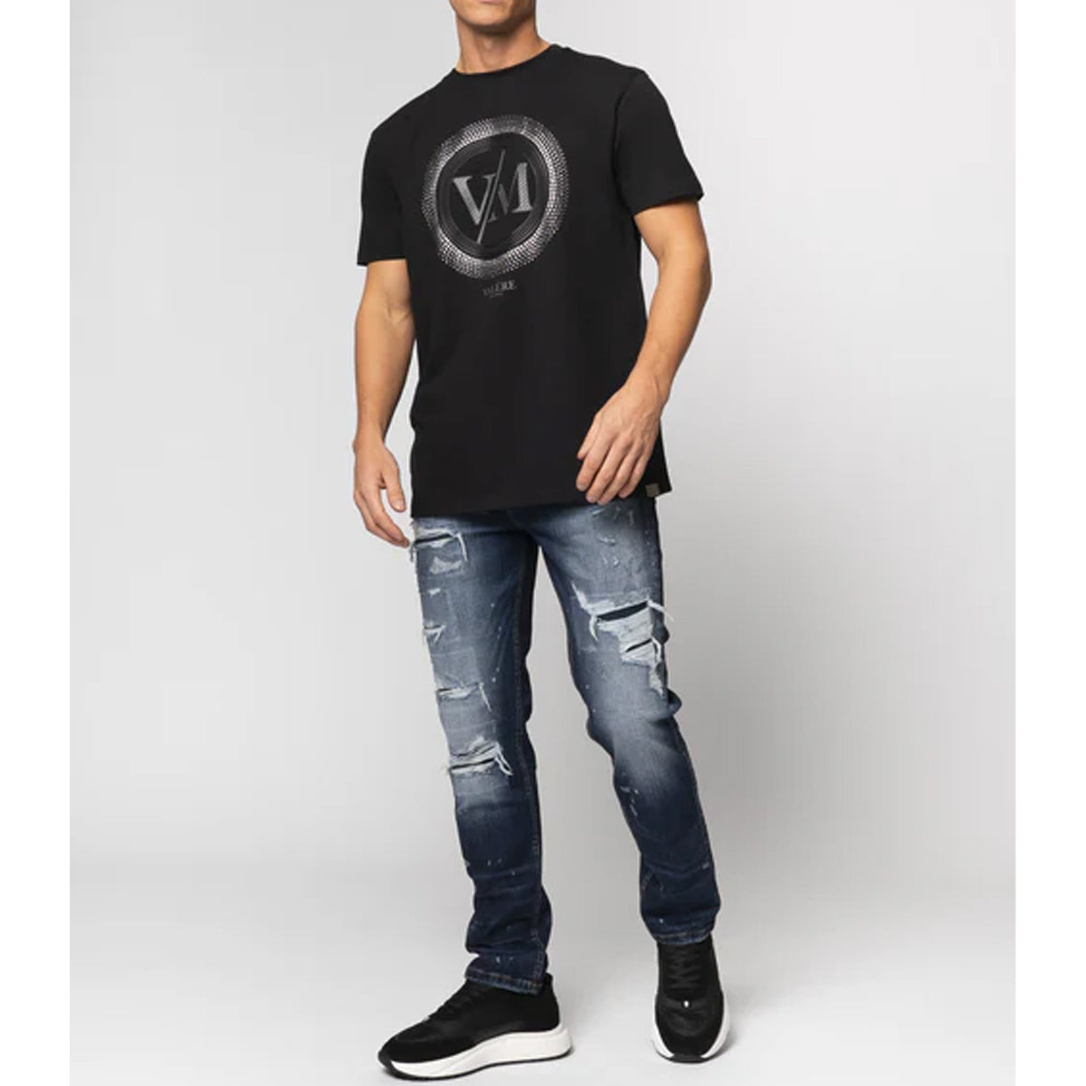 VALERE SCINTILLA DIAMANTE BLACK T-SHIRT