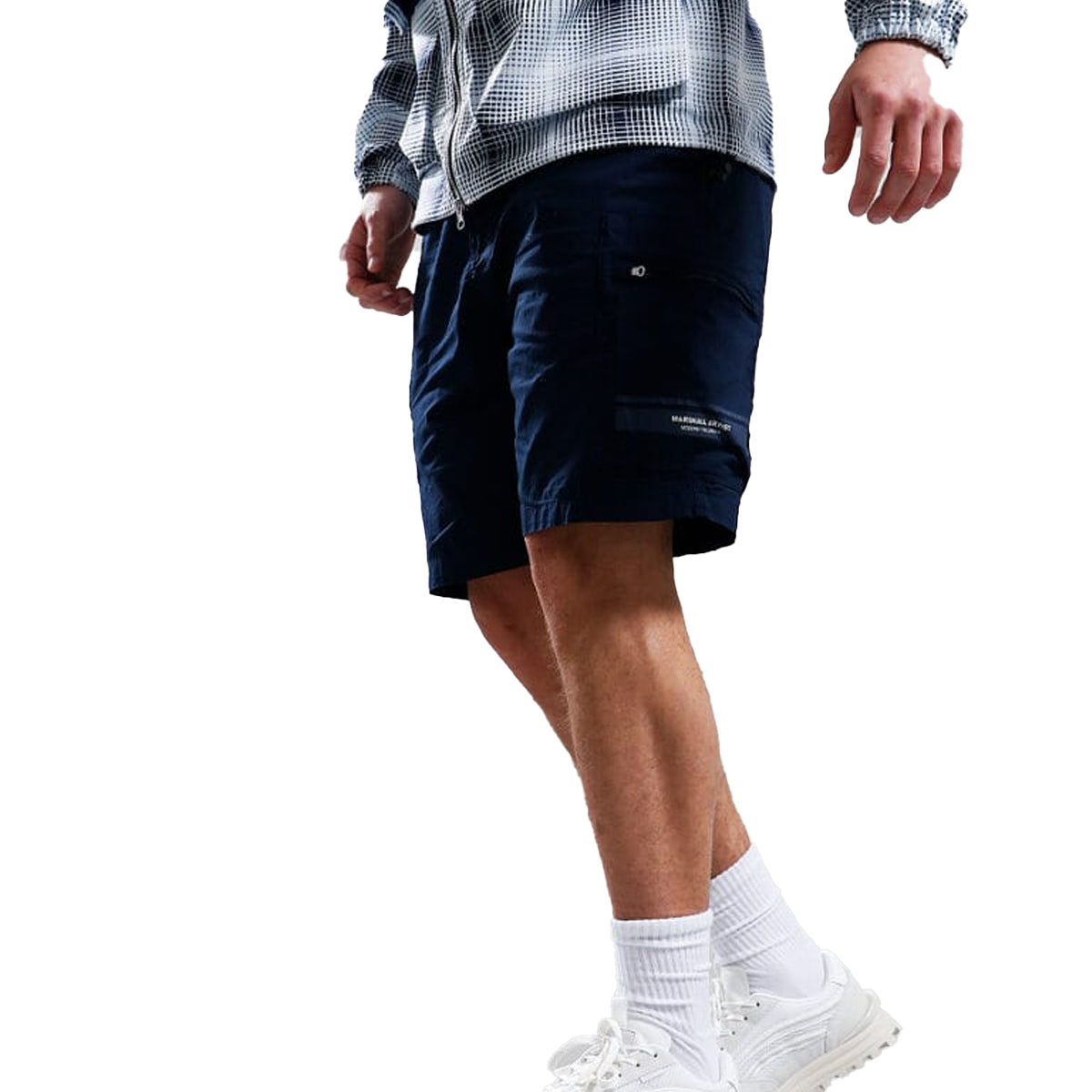 MARSHALL ARTIST SEAFIELD NAVY CARGO SHORTS