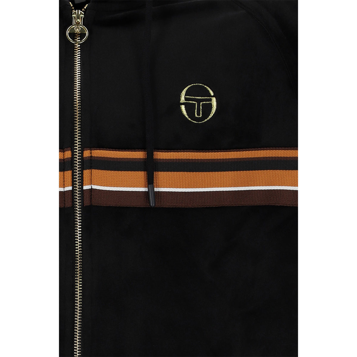 SERGIO TACCHINI ALBI VELOUR HOODY BLACK/GOLD