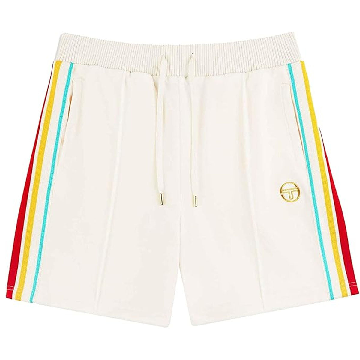 Sergio Tacchini Slice Velour Shorts Gardenia/Gold