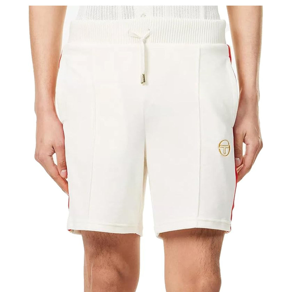 Sergio Tacchini Slice Velour Shorts Gardenia/Gold