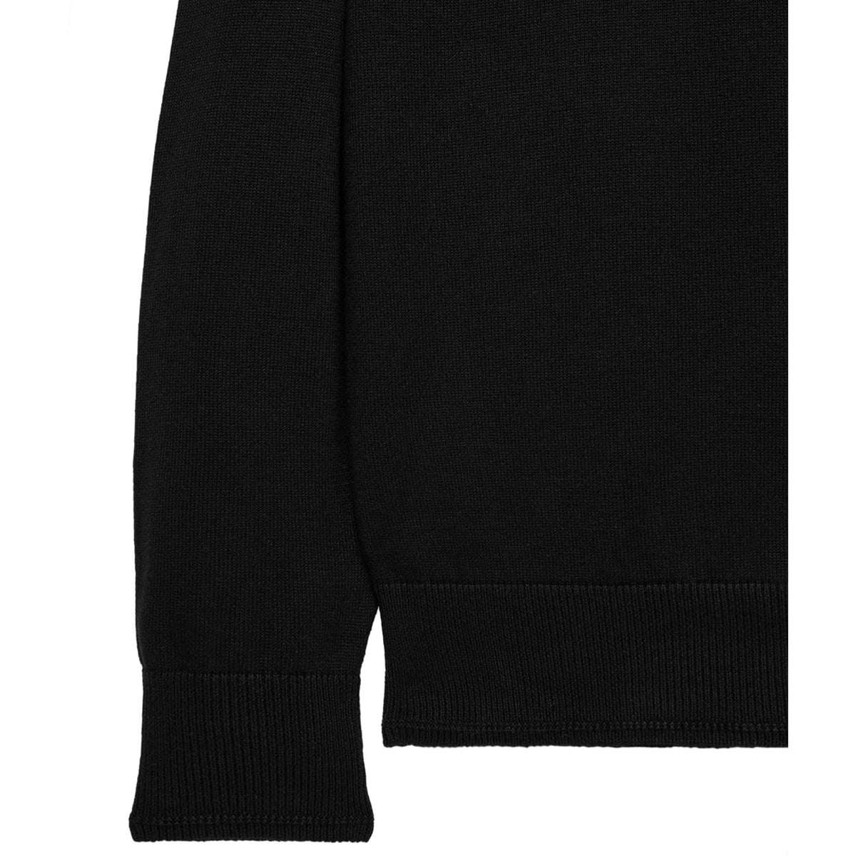 WEEKEND OFFENDER SOLACE FINE GAUGE CREW NECK BLACK SWEATER
